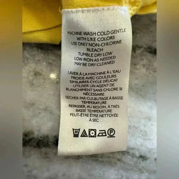 Anthropologie Maeve Women’s Yellow One Shoulder Bow Top - Size XL - Picture 5 of 6